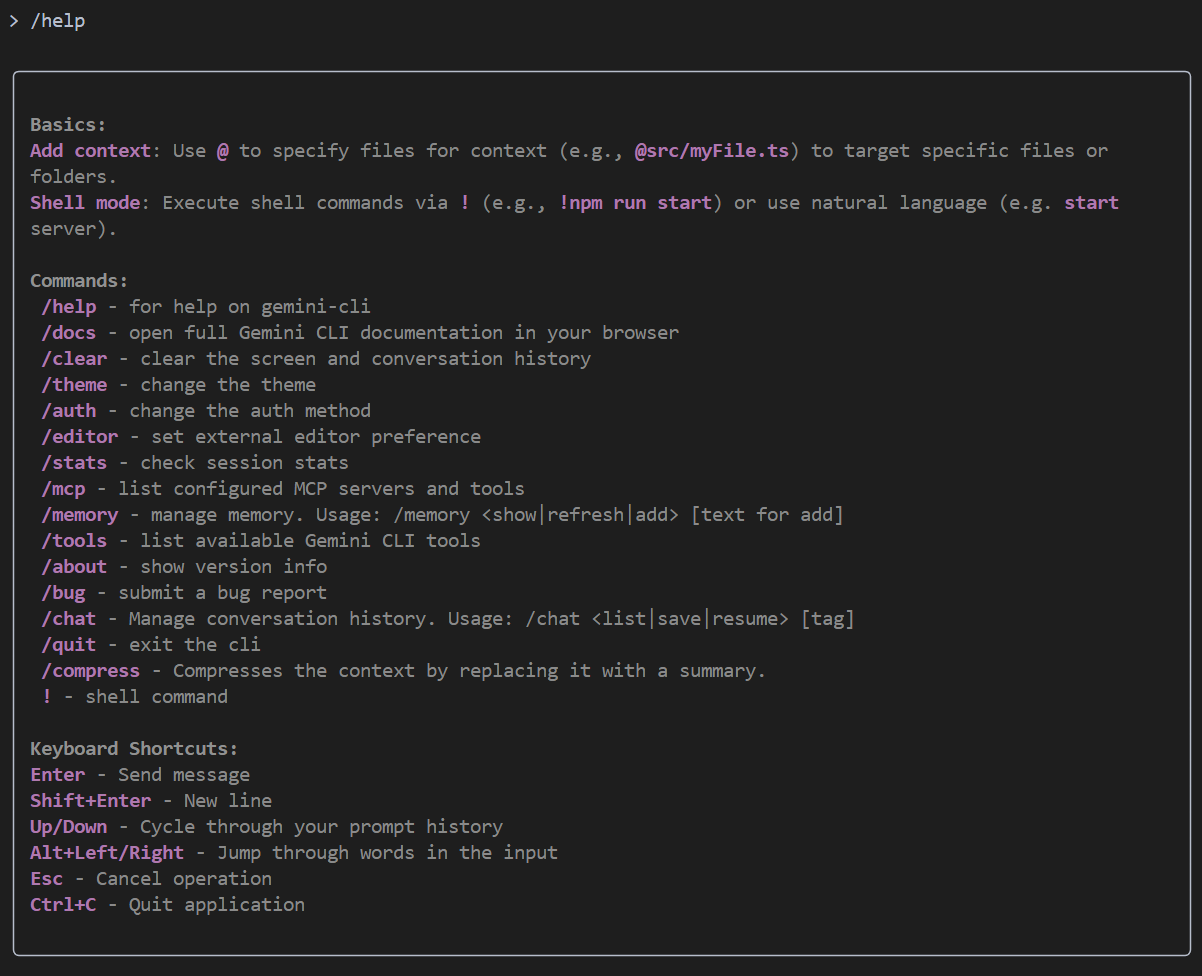Gemini-CLI-コマンド